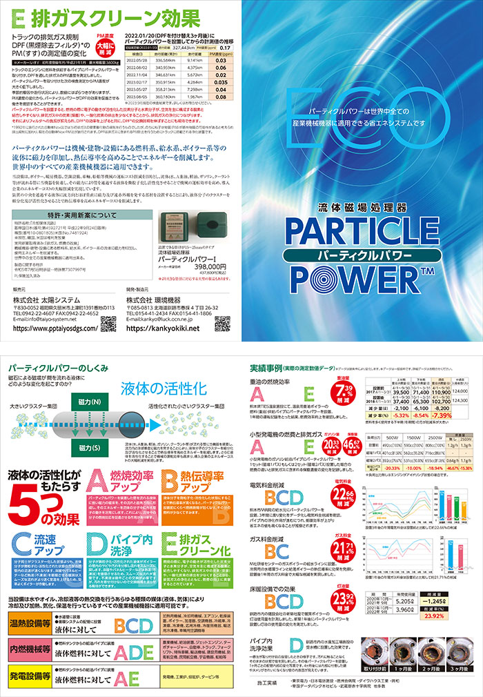 パーティクルパワー パンフレット